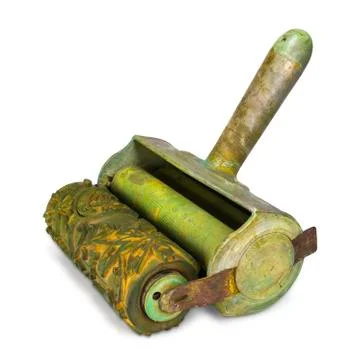 Old Paint Roller Right Side Stock Photos