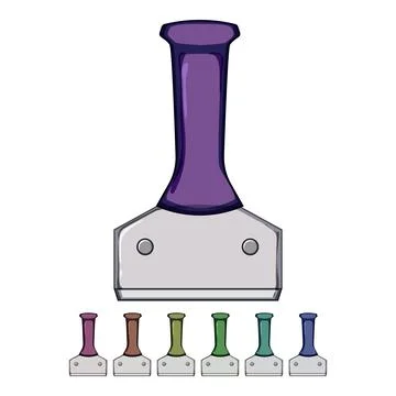 Old paint scraper cartoon vector graphic Ilustração Stock