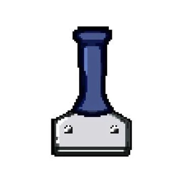 Old paint scraper pixel art vector illustration Ilustração Stock