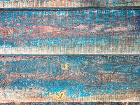 Old painted boards wall background. Horizontal texture Stock Photos