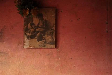 Old Painted Portrait Stock Photos
