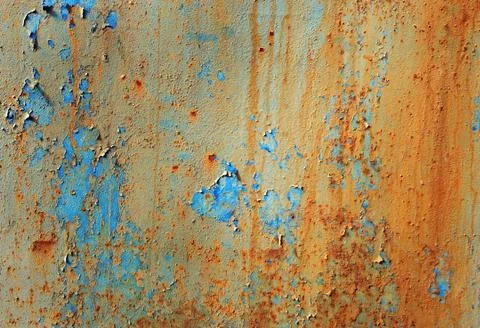 Old painted rusty iron texture background. Stock Photos