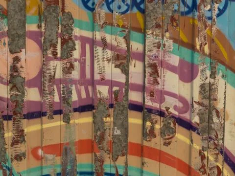 Old painted wall. Stock Photos