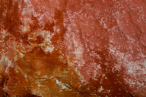 Old painted wall texture, as background. Red Stock Photos