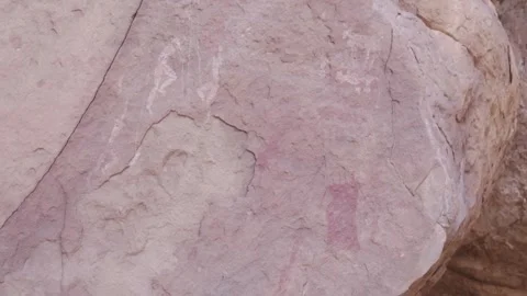 Old painting on rock Stock Footage 281168442