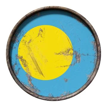 Old Palau flag Stock Illustration