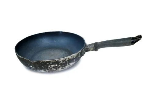 Old pan.(with Clipping Path). Stock Photos