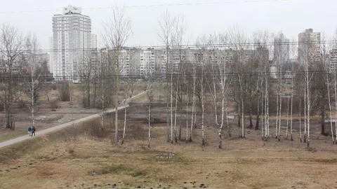 Old panel estate buildings Stock Footage 123318450