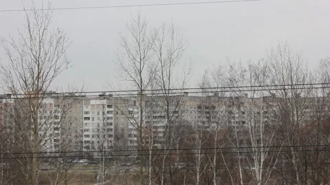 Old panel estate buildings Stock Footage 123318474