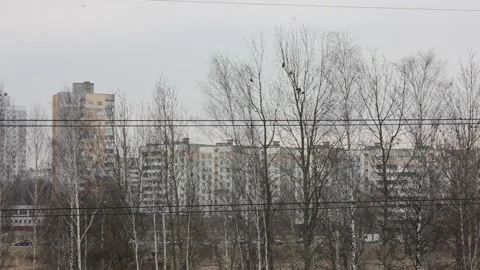 Old panel estate buildings Stock Footage 123318511