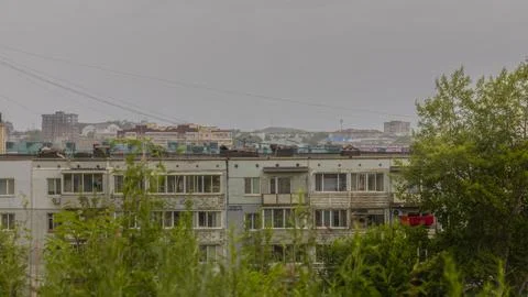 Old panel house Stock Photos