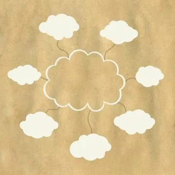 Old paper and web cloud Stock Illustration