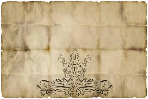Old paper background image of old paper or parchment with regal design Cop... Photos