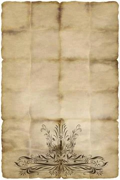 Old paper background image of old paper or parchment with regal design Cop... Photos