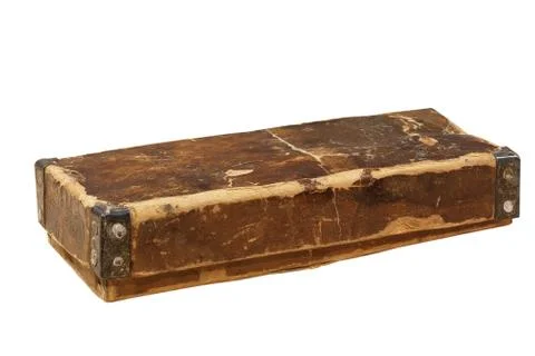 Old paper box.isolated. Stock Photos