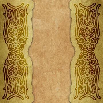 Old paper with calligraphy pattern Stock Photos