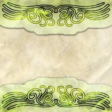 Old paper with calligraphy pattern Stock Photos