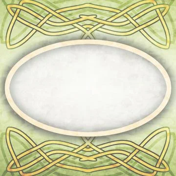 Old paper with celtic pattern Stock Illustration