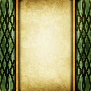 Old paper with celtic pattern Stock Illustration