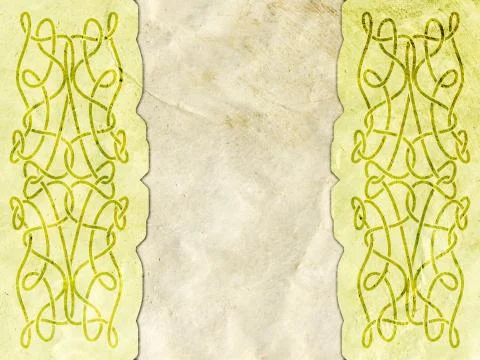Old paper with celtic pattern Illustrazione stock