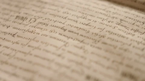 Old Paper cryptic writings medieval Laboratory Stock Footage 100753914