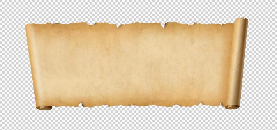 Old Paper Horizontal Banner Parchment Scroll Isolated White Background  Stock Photo by ©daboost 544568178