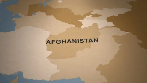 Old Paper Map of Afghanistan Video stock 262712464