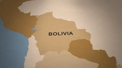 Old Paper Map of Bolivia Video stock 279106339