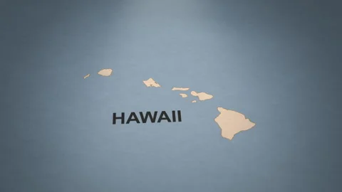 Old Paper Map of Hawaii Stock Footage 261434720