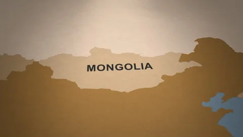 Old Paper Map of Mongolia Stock Footage 279092017