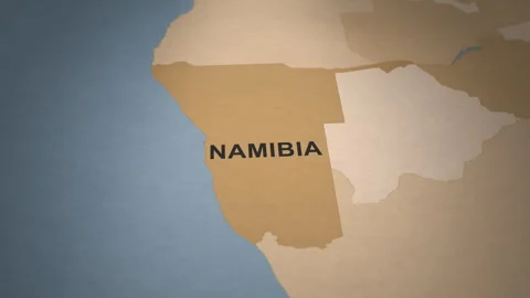 Old Paper Map of Namibia Stock Footage 279093299