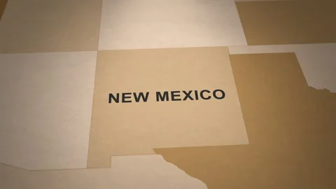Old Paper Map of New Mexico Stock Footage 261437811