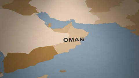 Old Paper Map of Oman Stock Footage 279095190