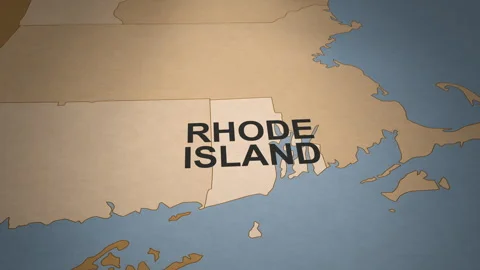 Old Paper Map of Rhode Island Stock Footage 262711278