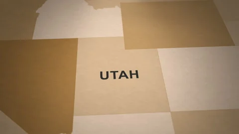 Old Paper Map of Utah Stock Footage 262712858