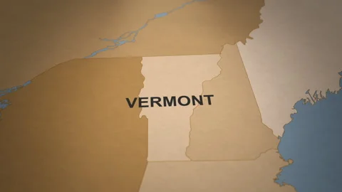 Old Paper Map of Vermont Stock Footage 262711474