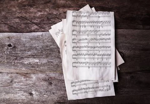 Old paper Paper. Old sheets with notes ,model released, Symbolfoto Copyrig... Stock Photos