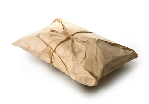 Old paper parcel Stock Photos