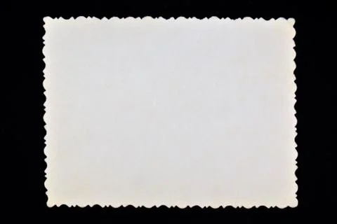 Old paper photo with patterned edges, Stock Photos