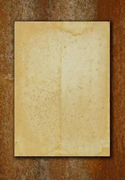Old paper on rust Stock Photos