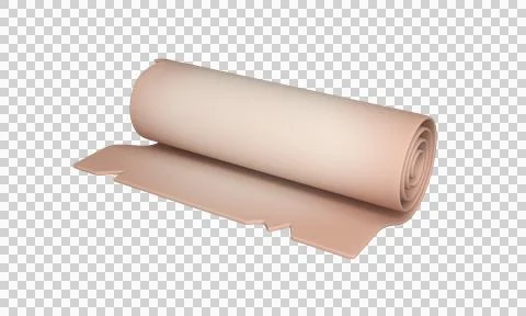 Old paper scroll. Ancient antique papyrus or manuscript. 3d rendering Ilustração Stock