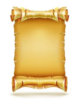 Old paper scroll antique manuscript bundle banner 스톡 일러스트