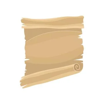 Old paper scroll, parchment vector Illustration on a white background Stock Illustration