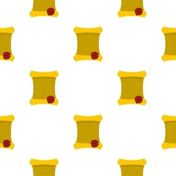 Old paper scroll pattern flat Stock Illustration
