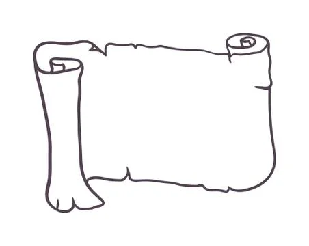 Old paper scroll vector illustration Stock Illustration