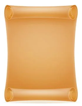 Old paper scroll vector illustration Stock Illustration