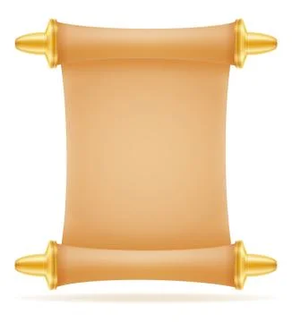 Old paper scroll vector illustration Stock Illustration