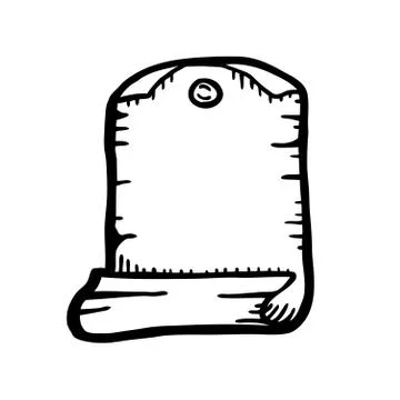 Old paper scroll on wall Stock Illustration