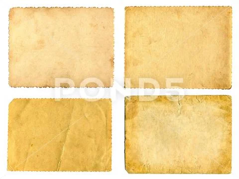 Old paper set old papers pages set isolated on the white Copyright ...