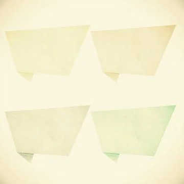 Old paper texture ,bubble talk tag on vintage tone  background Illustrazione stock